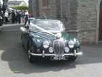 1967 British Racing Green Jaguar Mark 2 at a wedding on 21 April 2012
