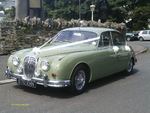 1967 Daimler 2.5 V8 in Willow Green at a wedding on 14 July 2012