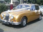 1967 Jaguar Mark 2 in Metallic Gold at a wedding on 14 July 2012